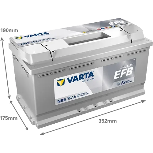 Аккумулятор VARTA Dynamic EFB N95 95Ah 850A 207х175х190 «-+» — изображение 3