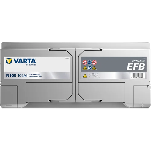 Аккумулятор VARTA Dynamic EFB N105 105Ah 950A 393х175х190 «-+» — изображение 4
